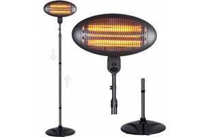 Infrarood terrasverwarmer - 2000W - op statief