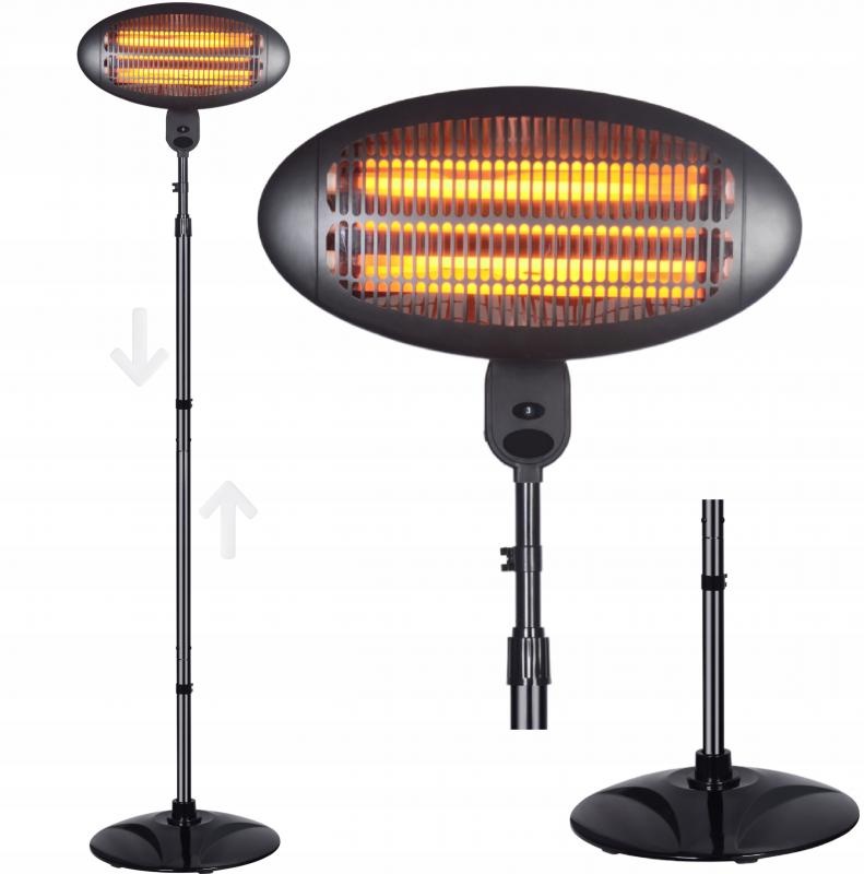 Infrarood terrasverwarmer - 2000W - op statief