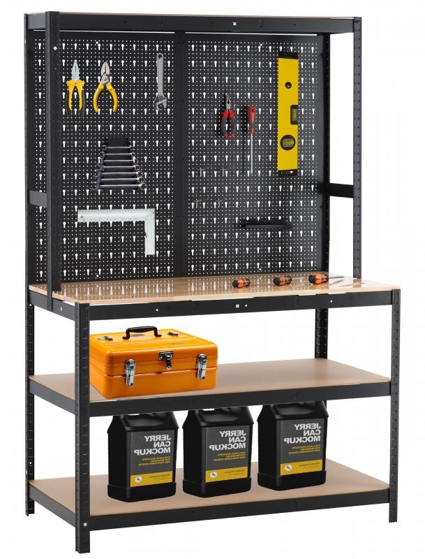 Werkbank - rubberhouten blad - 120x60x180cm