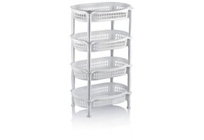 Kunststof opbergrek - met 4 manden - 51x31x85cm