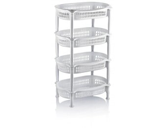 Kunststof opbergrek - met 4 manden - 51x31x85cm