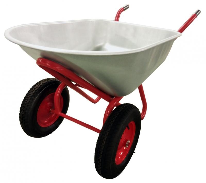 Kruiwagen - 140L - rood - 170x60x63cm