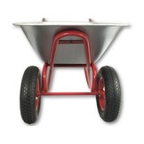 Kruiwagen - 140L - rood - 170x60x63cm