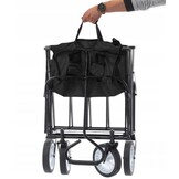 Inklapbare bolderkar - zwart - 116x54x90cm