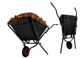 Opvouwbare kruiwagen - grijs - staal - 112x72x73cm