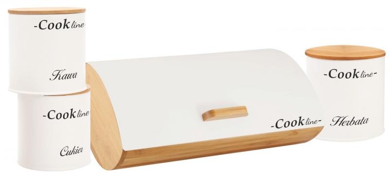 Broodtrommel - bamboe - wit - 36,5x25x13cm