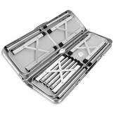 Inklapbare kampeertafel - 90x60x70cm - met bankjes