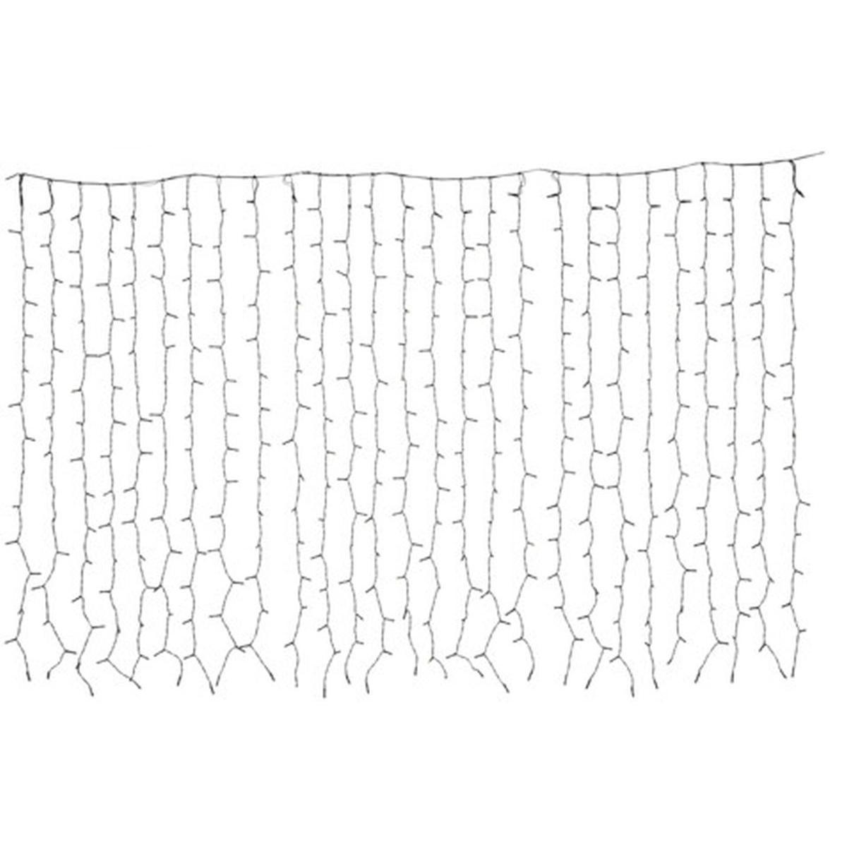 Kerstverlichting gordijn warm wit led - 200x70cm - Buiten - Flash