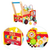 Houten loopwagen brandweer - educatief - 45x30x40cm