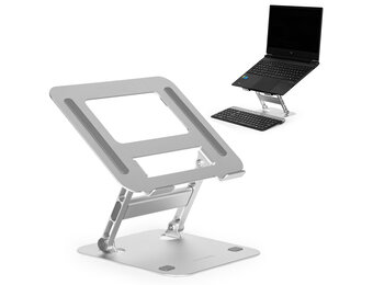 Laptopstandaard verstelbaar - aluminium - opvouwbaar - 25x20x15cm