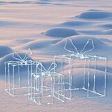 Led kerstcadeau verlichting - 190LED - koud wit - set van 3