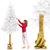 Kunstkerstboom - wit - 200 cm - realistische stam