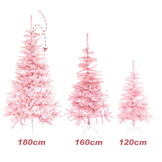 Roze kunstkerstboom - 180 cm - met standaard