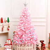 Roze kunstkerstboom - 180 cm - met standaard