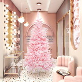 Roze kunstkerstboom - 180 cm - met standaard