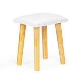 Kaptafel met spiegel - incl. kruk - wit