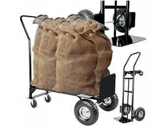 Opvouwbare steekwagen - 2-in-1 - zwart