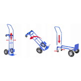 Opvouwbare steekwagen - 2-in-1 - zwart