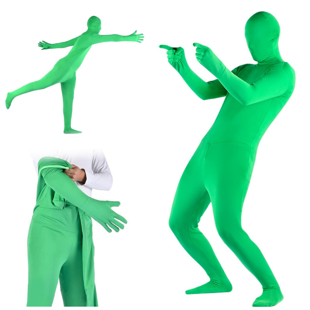 Groen scherm kostuum - maat L