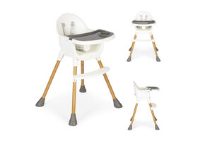 Kinderstoel - max. 20kg - wit bruin