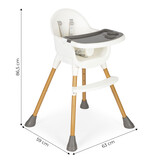 Kinderstoel - max. 20kg - wit bruin