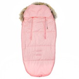 Roze voetenzak kinderwagen - bont - tas - hoes - 90x45 cm