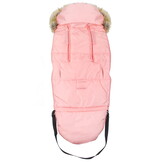 Roze voetenzak - kinderwagen - bont - tas - hoes - 110x45 cm