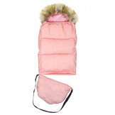 Roze voetenzak - kinderwagen - bont - tas - hoes - 110x45 cm