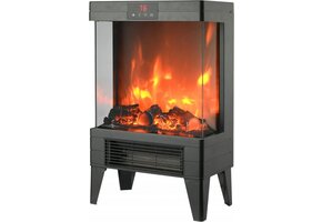 Elektrische haard 2000W - zwart - 52,5x18x32 cm