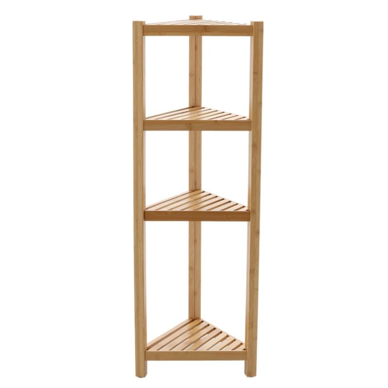 Hoekrek bamboe - 4 niveaus - 34x34x99 cm