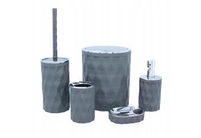 Badkameraccessoires set - grijs - 5-delig