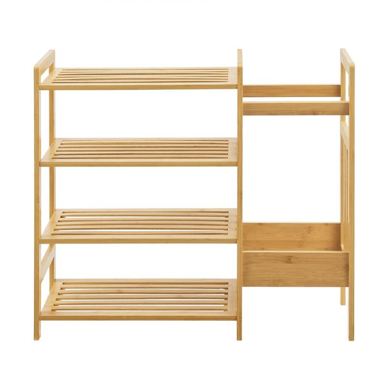 Bamboe rek met zijplank - 4 niveaus - 73,5x28x66 cm