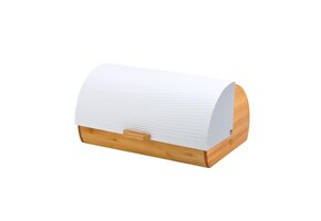 Broodtrommel - bamboe - wit - 38x28x18,5cm