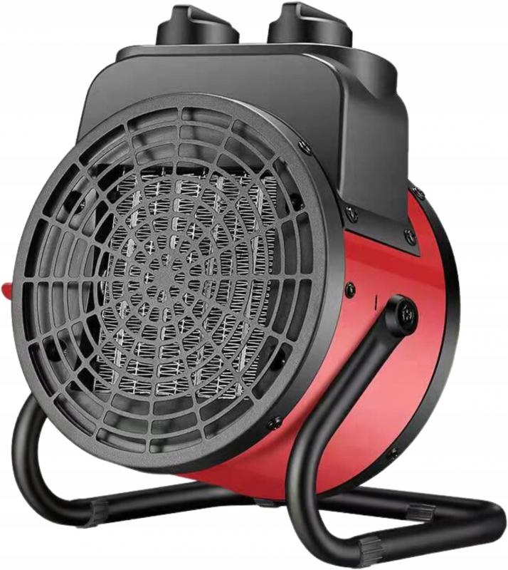 Elektrische kachel - 2000W - zwart rood - mobiel