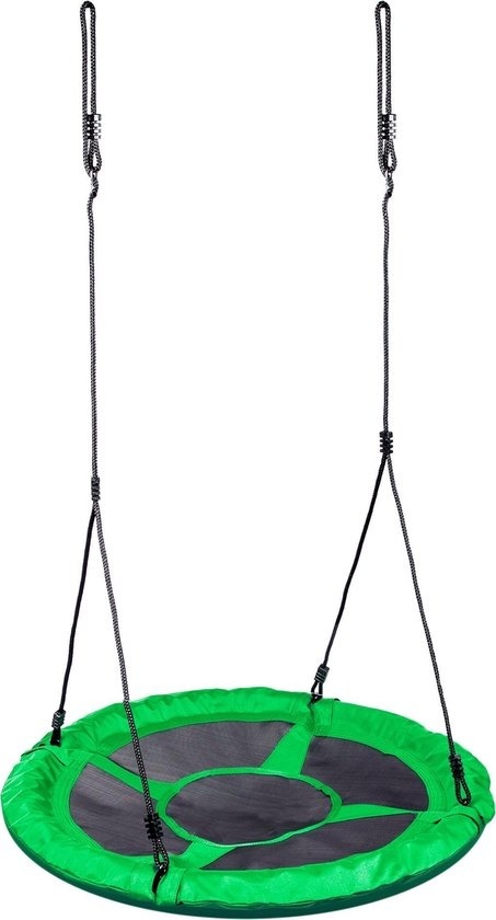 Nestschommel - 95 cm diameter - groen - met touwen