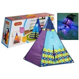 Tipi tent kind - 135x90x90cm - met projector - kleurrijk