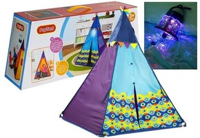 Tipi tent kind - 135x90x90cm - met projector - kleurrijk