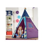 Tipi tent kind - 135x90x90cm - met projector - kleurrijk