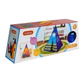 Tipi tent kind - 135x90x90cm - met projector - kleurrijk