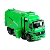 Vuilniswagen speelgoed - 36,5x12x18,5cm - clip-on bak - groen