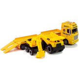 Speelgoed vrachtwagen - 62x10x17cm - met graafmachine - geel