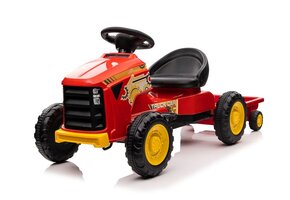 Traptractor - 131x50x53cm - verstelbare stoel - rood
