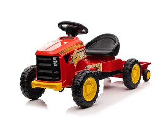 Traptractor - 131x50x53cm - verstelbare stoel - rood