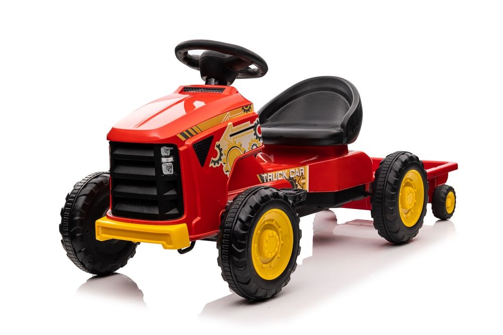Traptractor - 131x50x53cm - verstelbare stoel - rood
