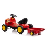 Traptractor - 131x50x53cm - verstelbare stoel - rood