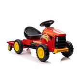 Traptractor - 131x50x53cm - verstelbare stoel - rood