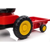 Traptractor - 131x50x53cm - verstelbare stoel - rood