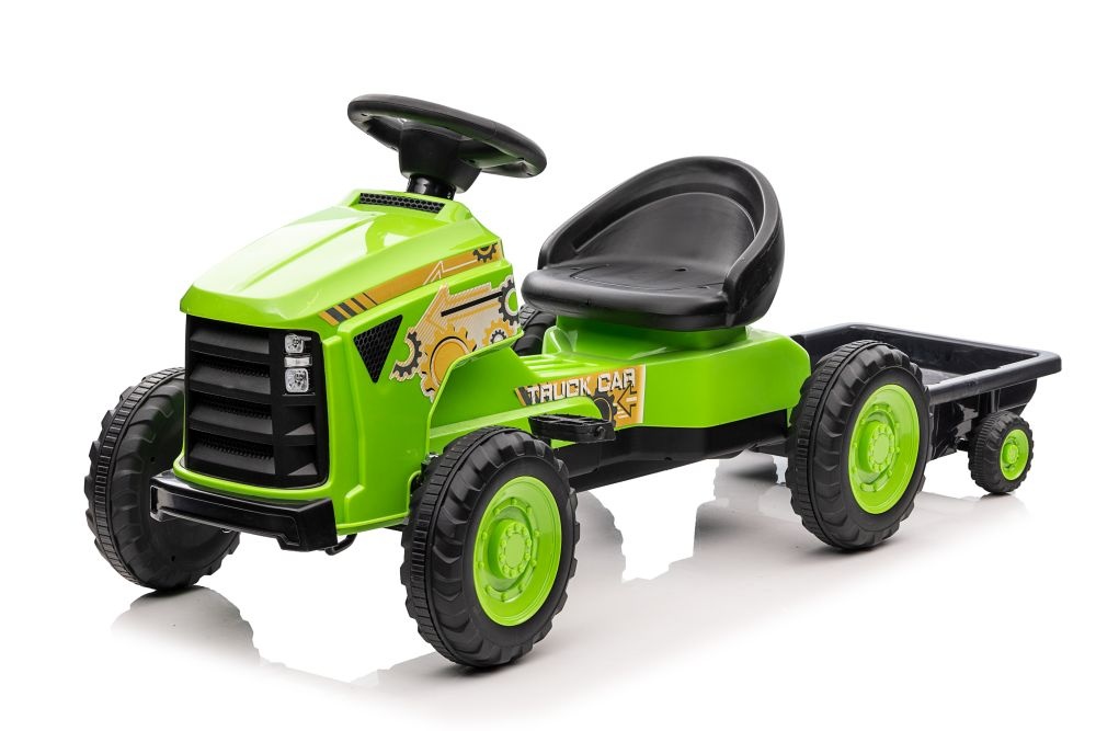 Traptractor - 131x50x53cm - verstelbare stoel - groen