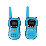 Walkie talkies - 5,5x15x2,5cm - set van 2 - tot 3km - blauw