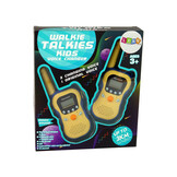 Walkie talkies - 5,5x15x2,5cm - set van 2 - tot 3km - geel